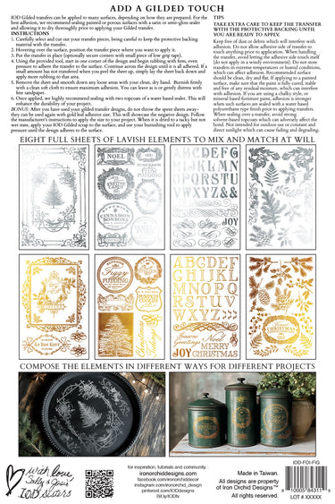 Figgy & Flourish IOD Foil Transfer 8x12 Pad™-Iron Orchid Designs